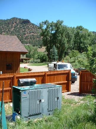 Working on a private generator at a remote home that was not running right